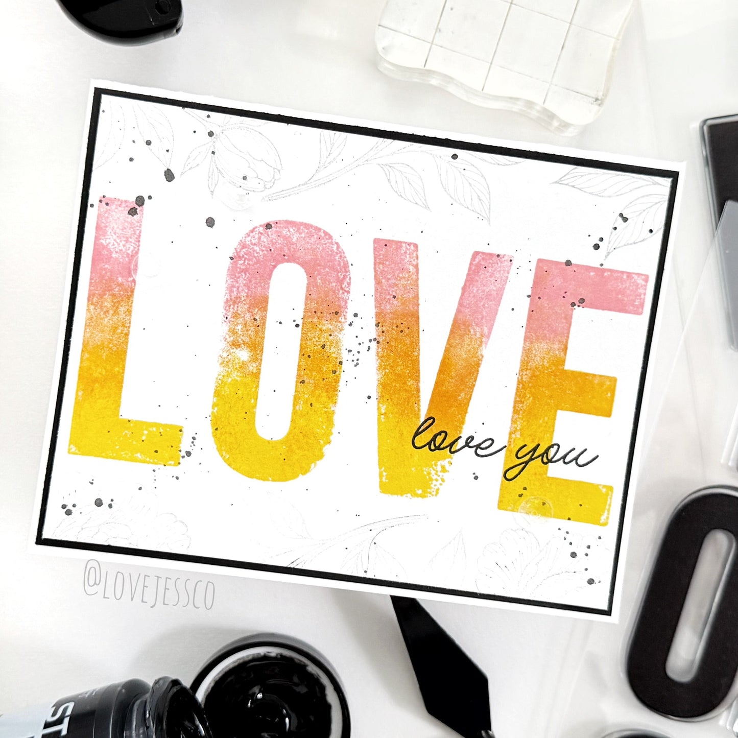Love You Handmade Greeting Card