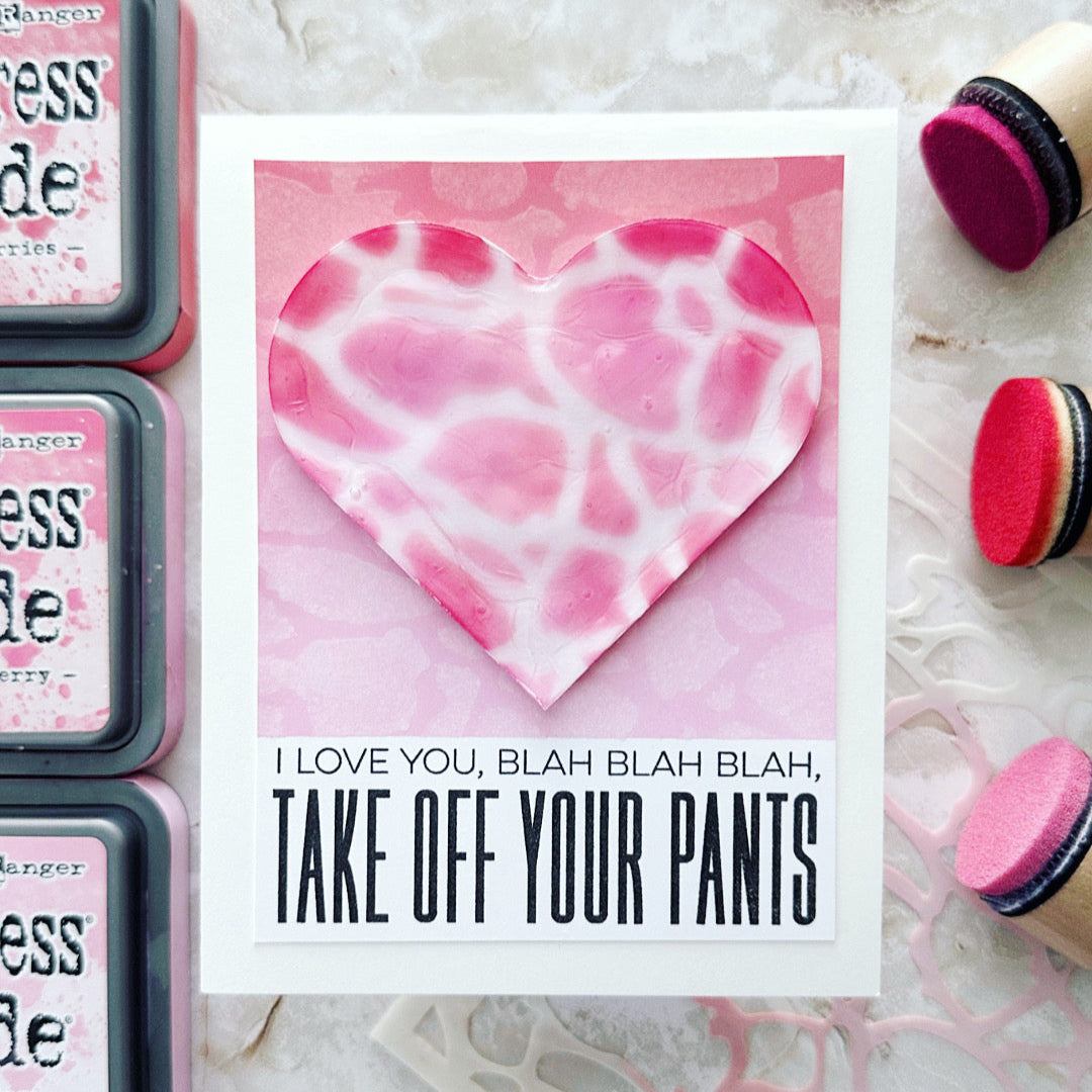 I Love You Blah Blah Blah Handmade Card
