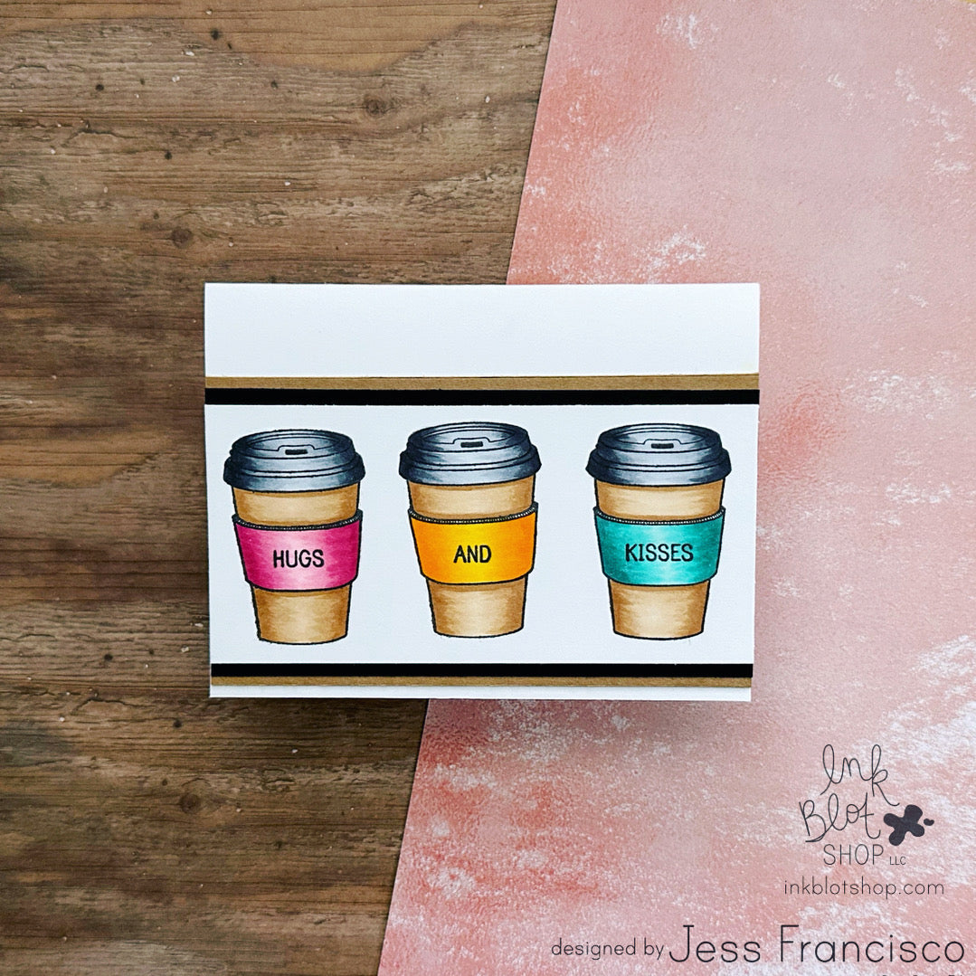 Hugs And Kisses Coffee Greeting Card