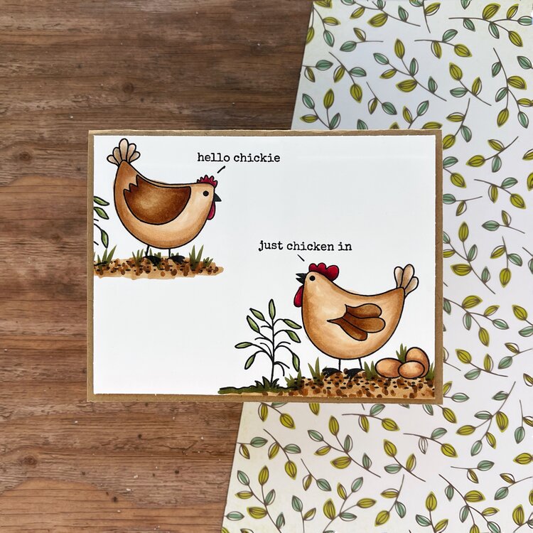 Just Chicken In Greeting Card
