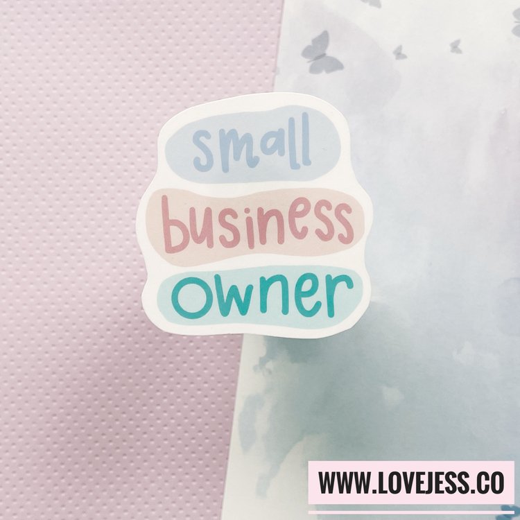 Small Business Owner Die Cut Sticker