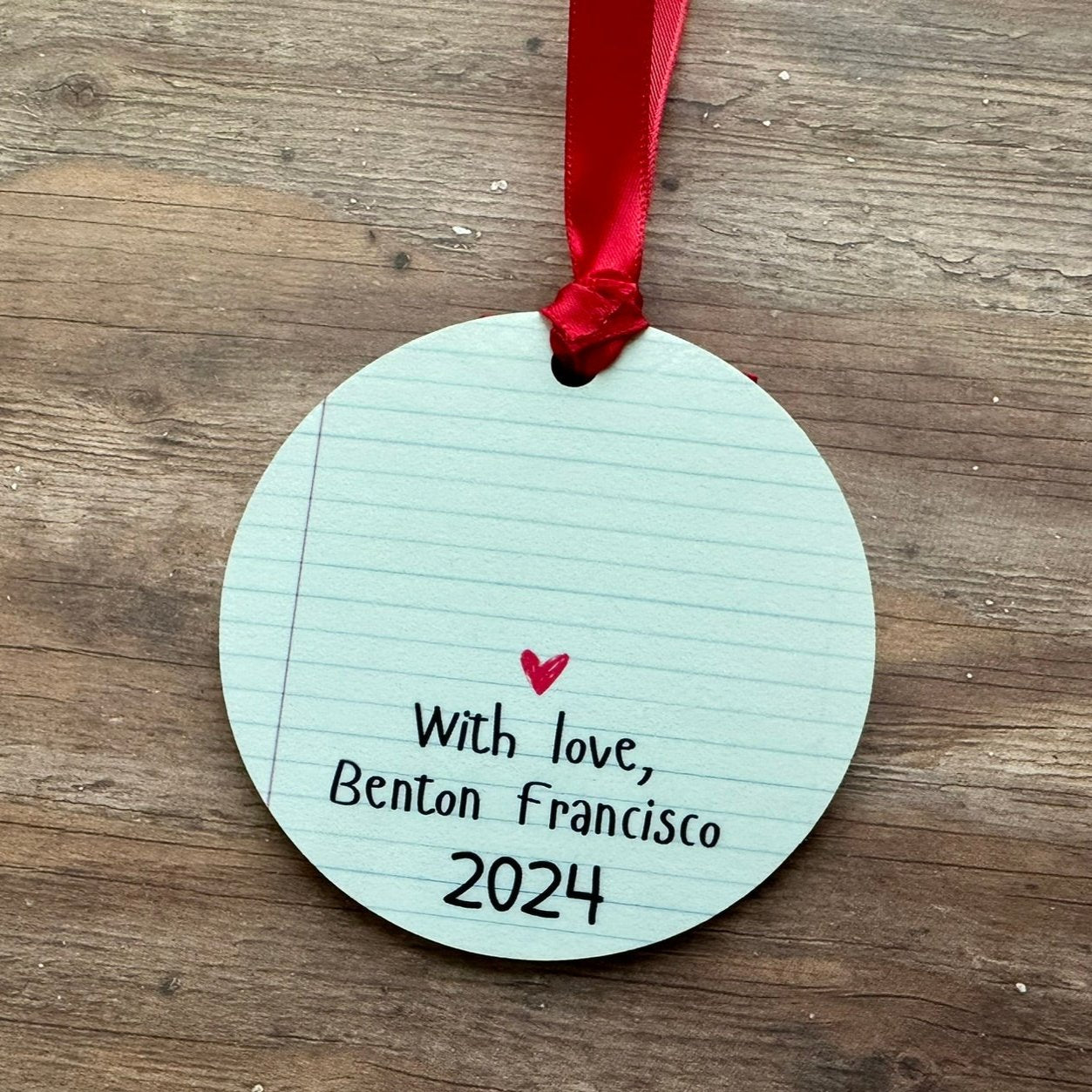 Personalized Teacher Christmas Ornament