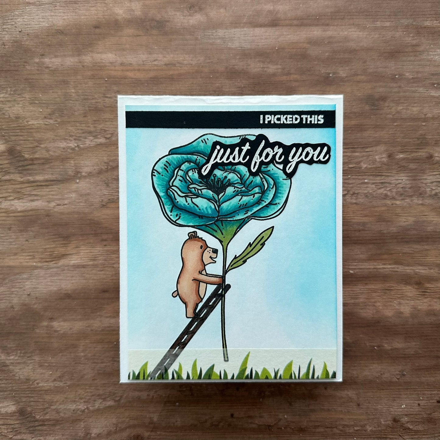I Picked This Just For You Handmade Card