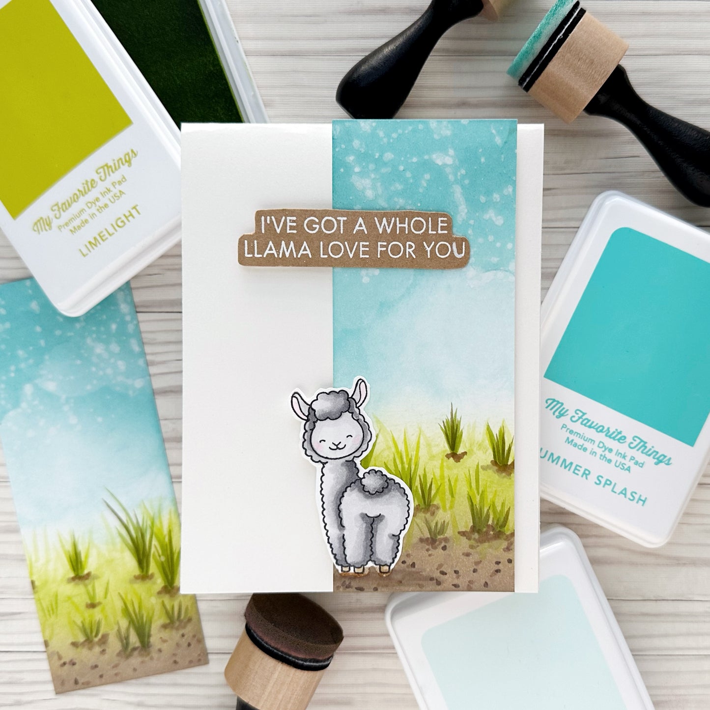 I've Got a Whole Llama Love For You Handmade Card