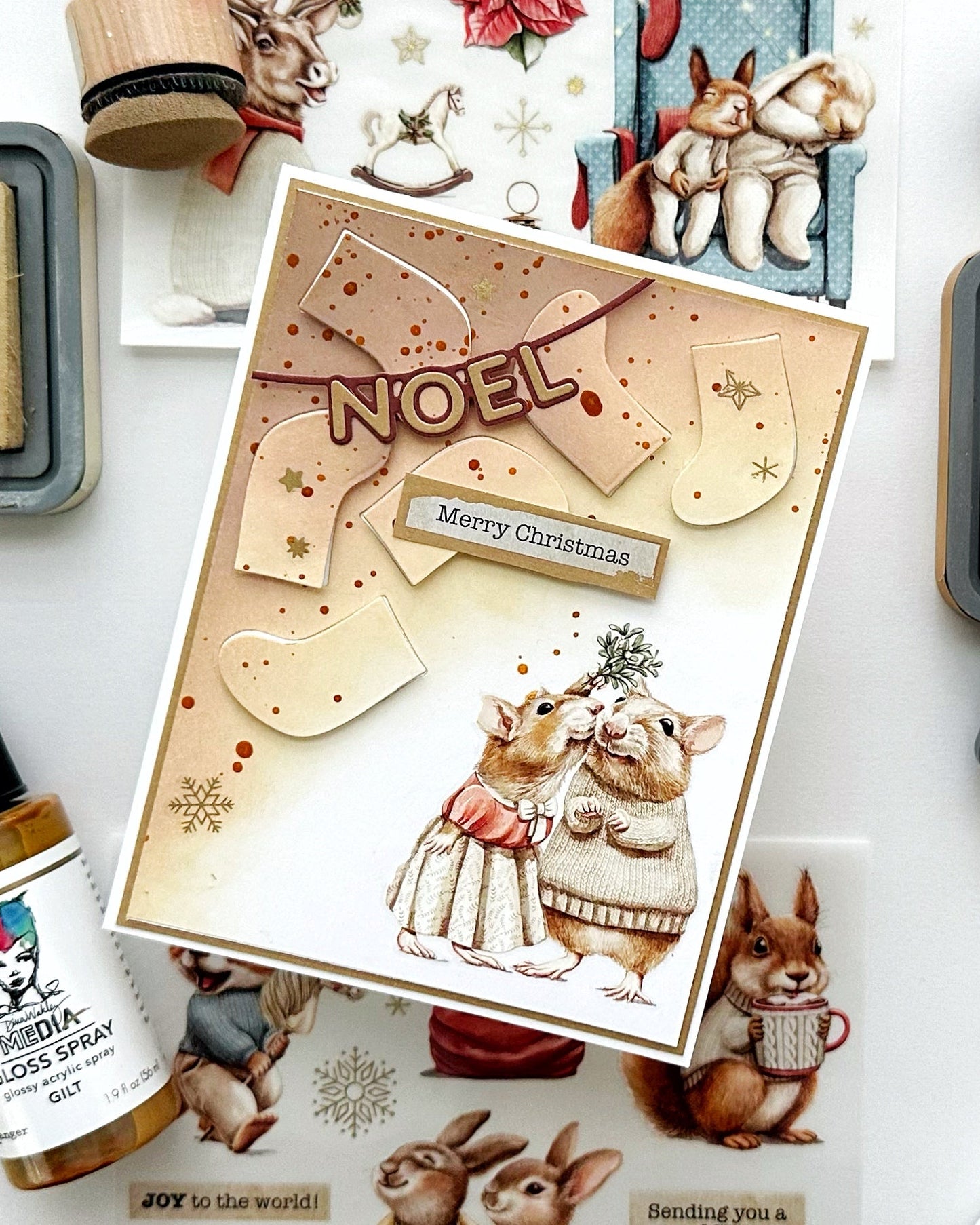 Merry Christmas Noel Handmade Card