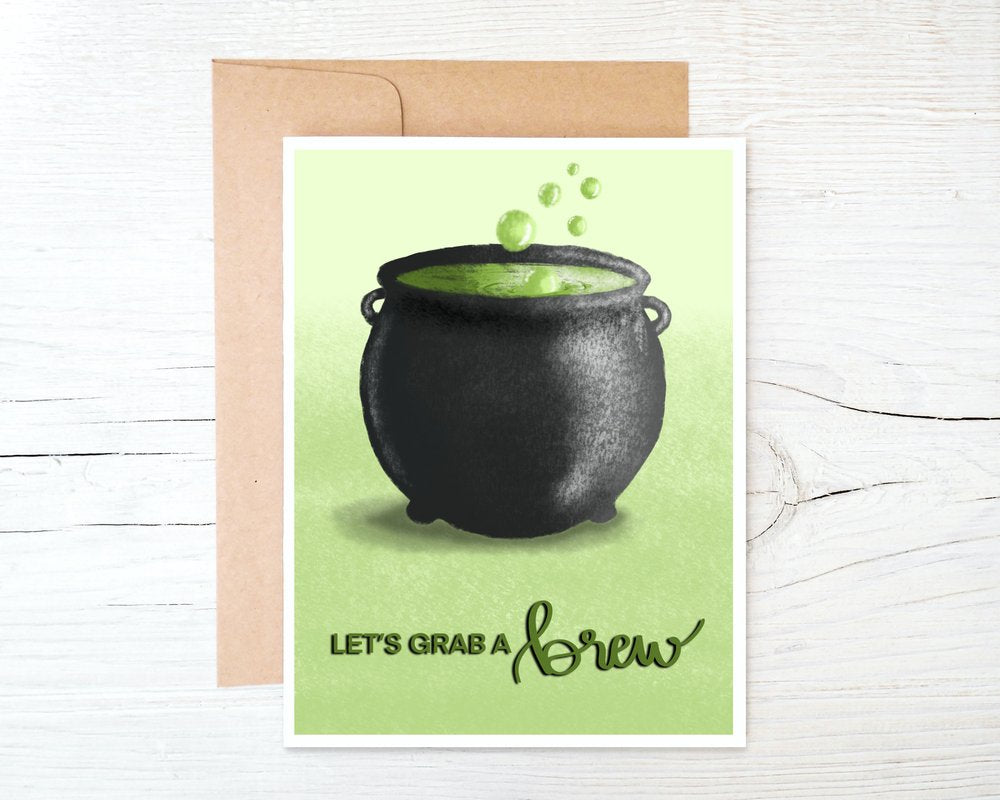 Let's Grab a Brew Greeting Card