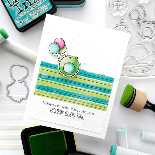 Hoppin' Good Time Handmade Greeting Card