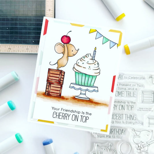 Your Friendship is the Cherry on Top Handmade Greeting Card