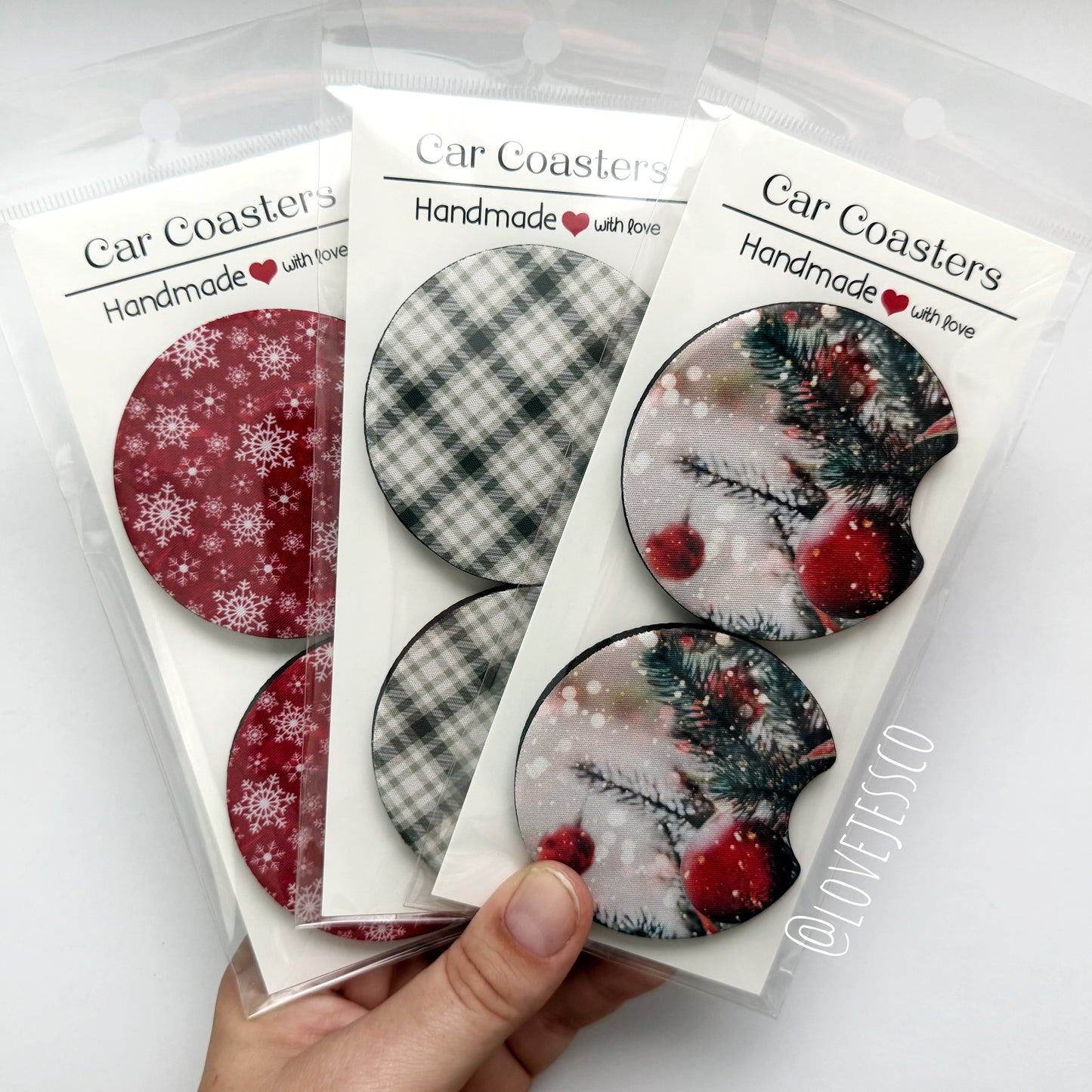 Classic Christmas Car Coasters