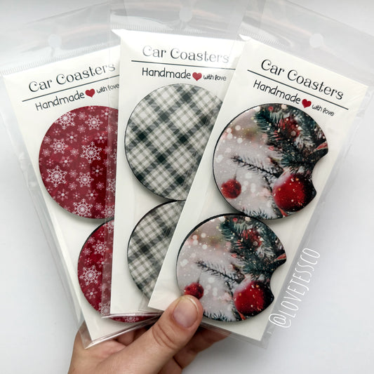 Classic Christmas Car Coasters