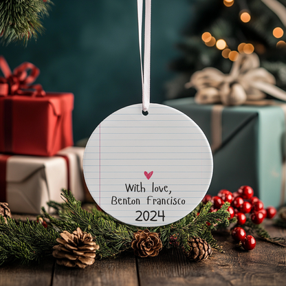 Personalized Teacher Christmas Ornament