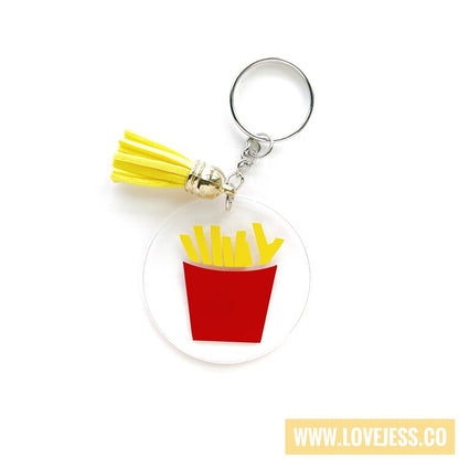 French Fries Acrylic Keychain