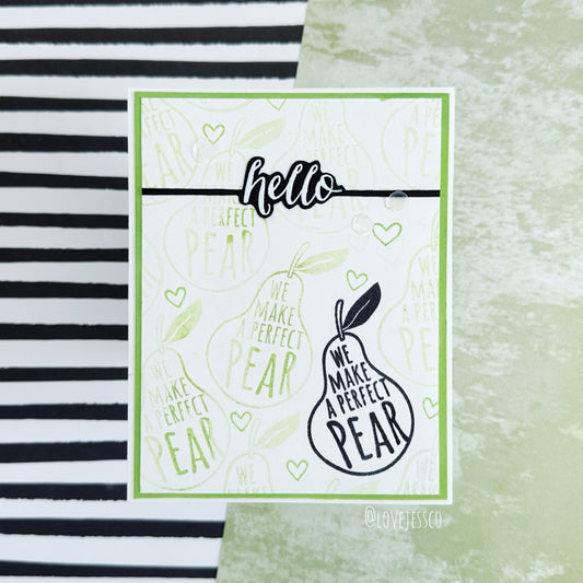 Hello Perfect Pear Greeting Card