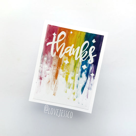 Rainbow Thanks Greeting Card