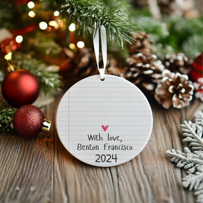 Personalized Teacher Pencil Christmas Ornament