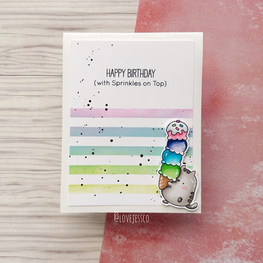 Happy Birthday With Sprinkles on Top Handmade Greeting Card