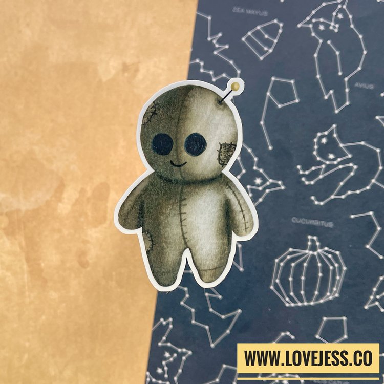 Voodoo Doll Die Cut Sticker