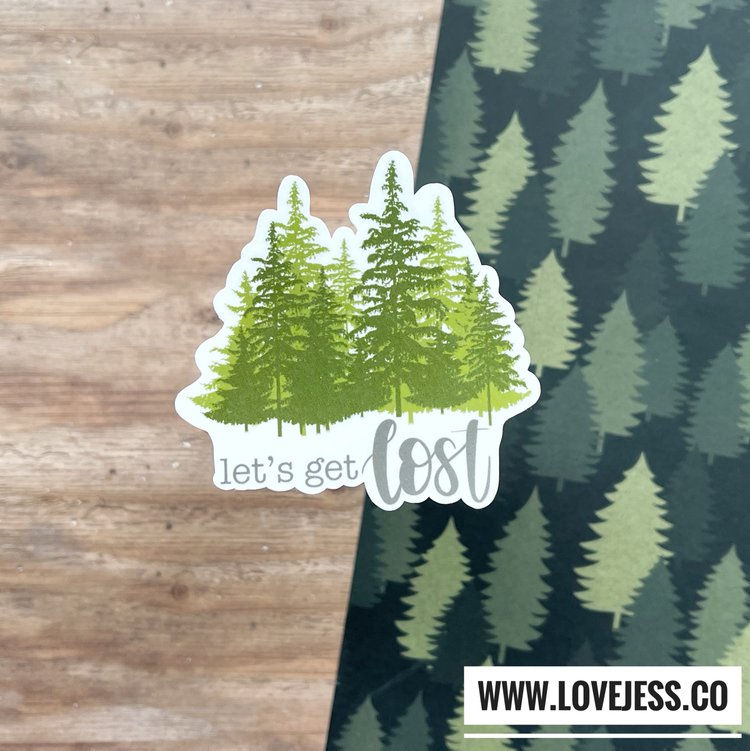 Get Lost Die Cut Sticker