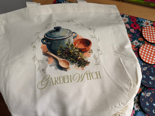 Garden Witch 100% Cotton Tote Bag