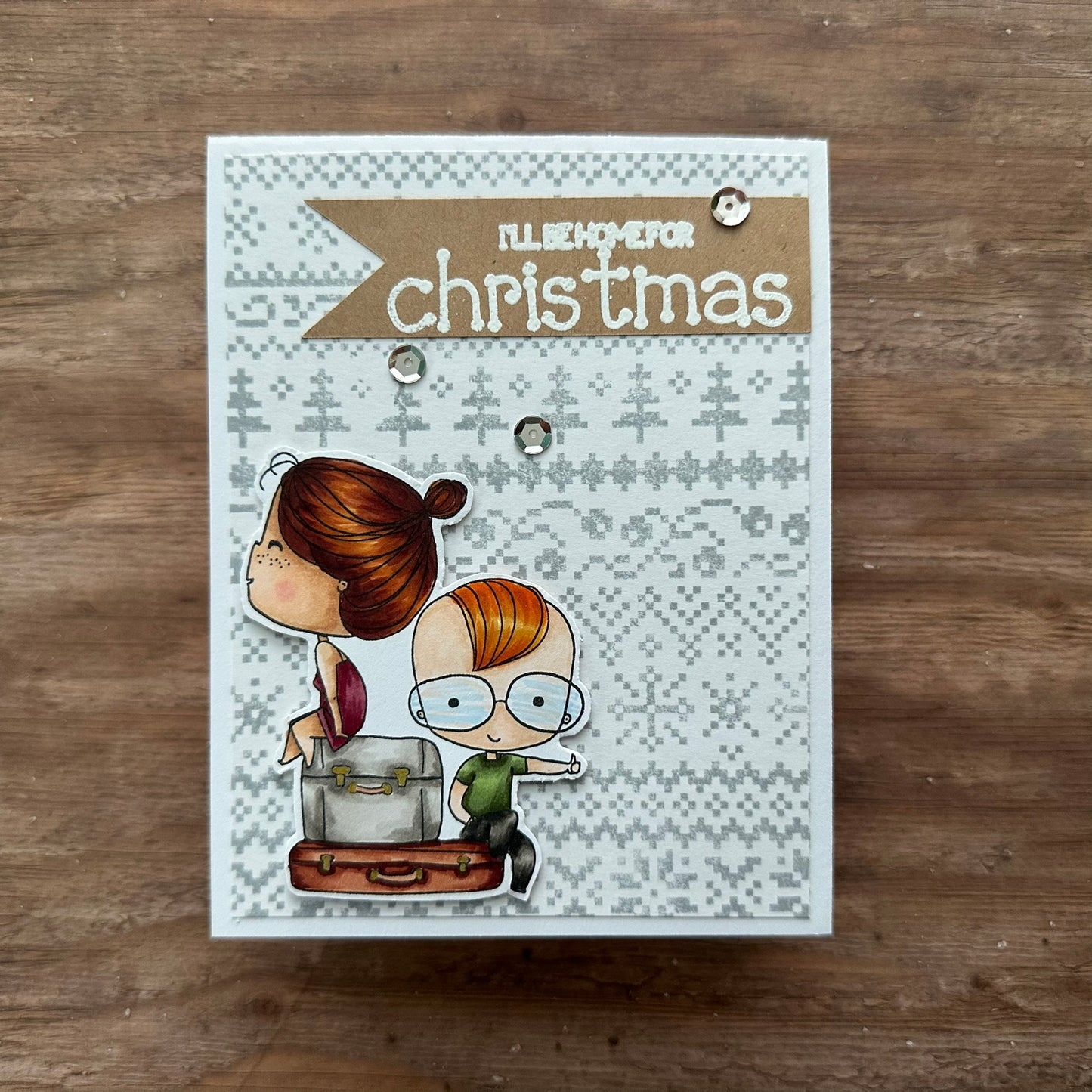 Home For Christmas Handmade Card