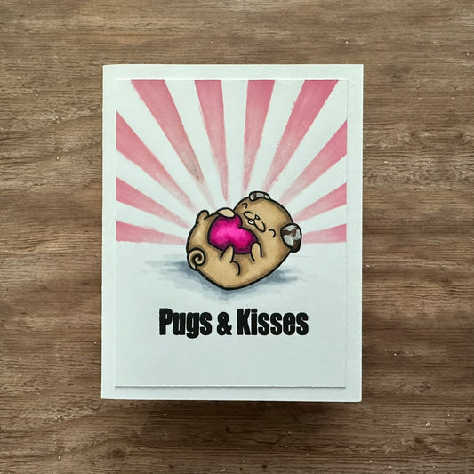 Pugs & Kisses Greeting Card