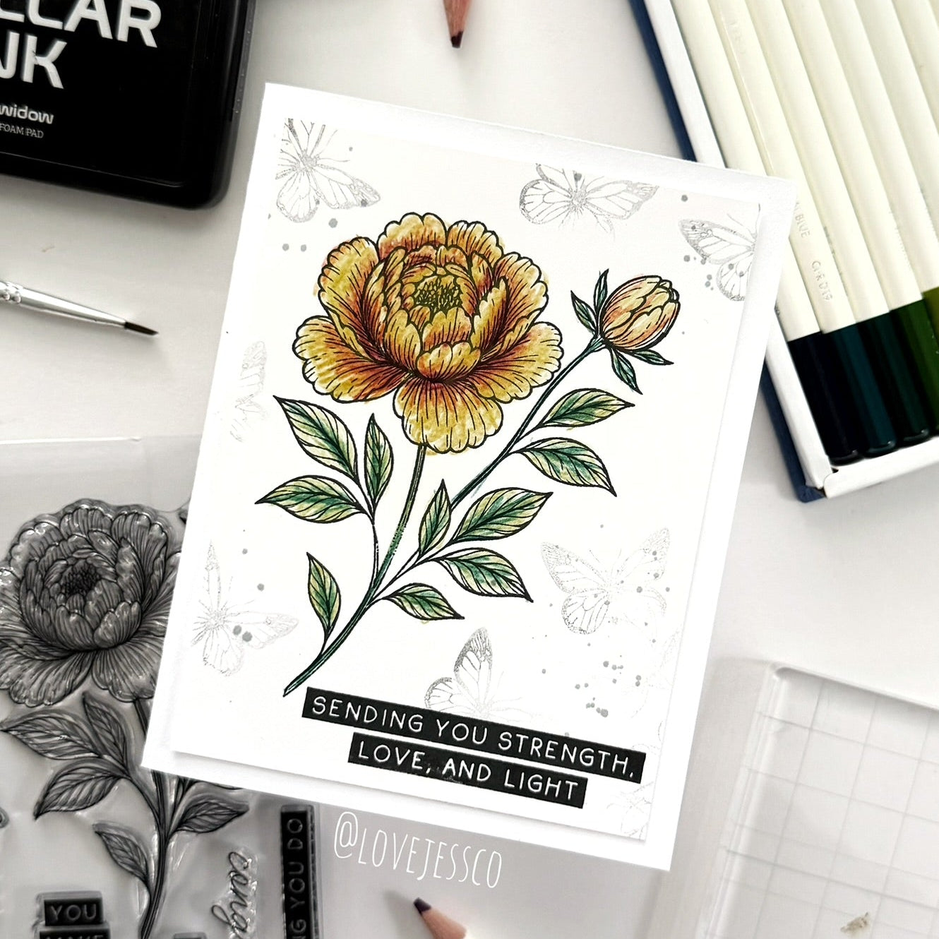 Sending You Strength Handmade Greeting Card
