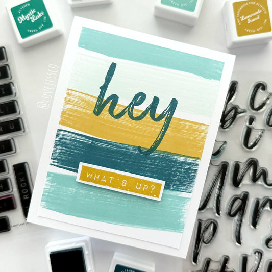 Hey What's Up? Handmade Greeting Card