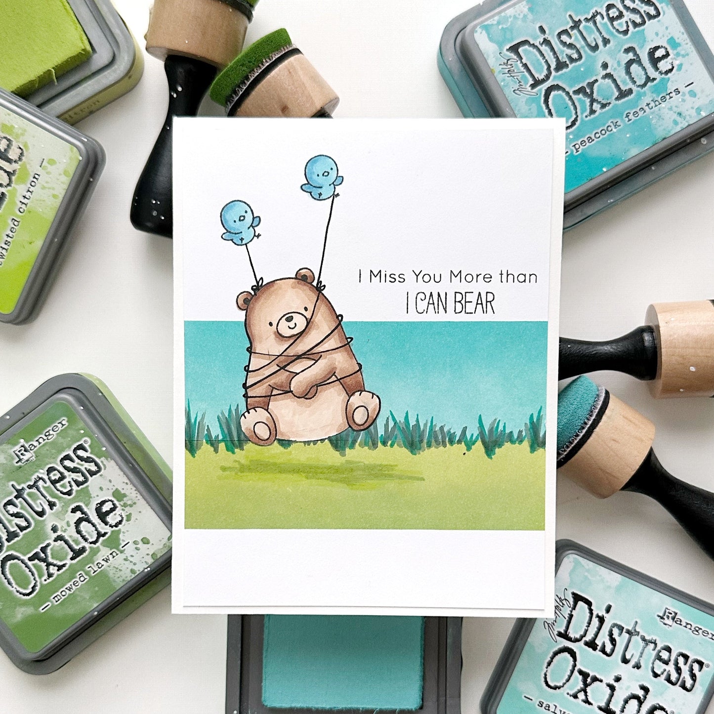 I Miss You More Than I Can Bear You Handmade Card