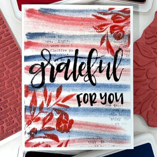 Grateful For You Handmade Card
