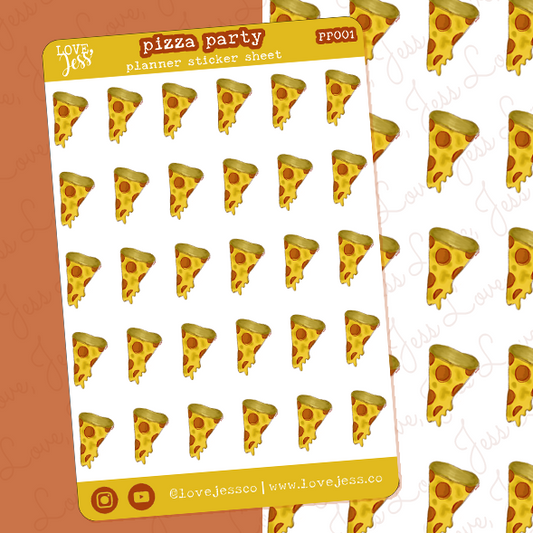 Pizza Party Planner Sticker Sheet