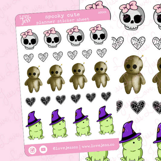 Spooky Cute Planner Sticker Sheet