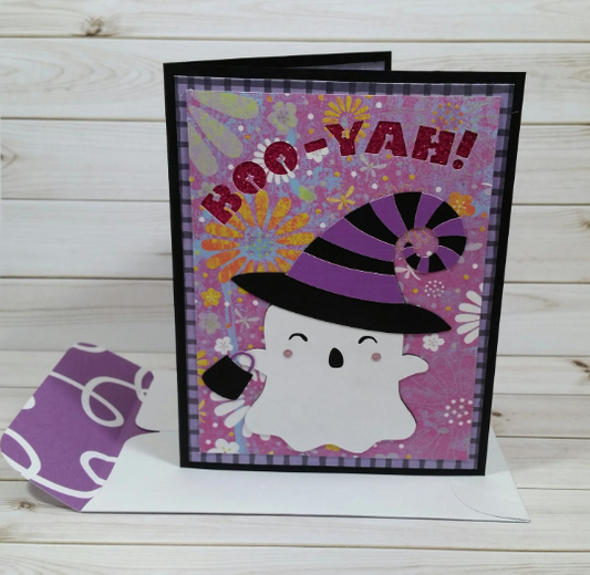 Boo-Yah Ghost Greeting Card