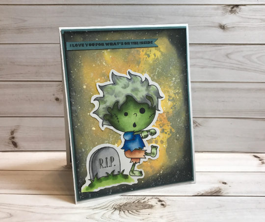 Love You For What's On the Inside Zombie Greeting Card