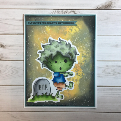 Love You For What's On the Inside Zombie Greeting Card