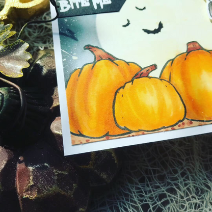 Bite Me Candy Corn Vampire Halloween Greeting Card