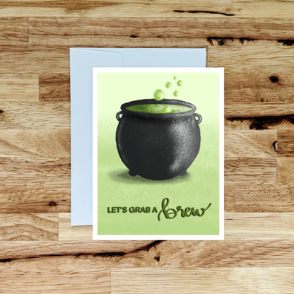 Let's Grab a Brew Greeting Card