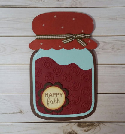 Happy Fall Mason Jar Greeting Card