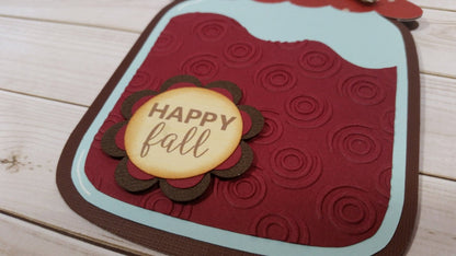 Happy Fall Mason Jar Greeting Card