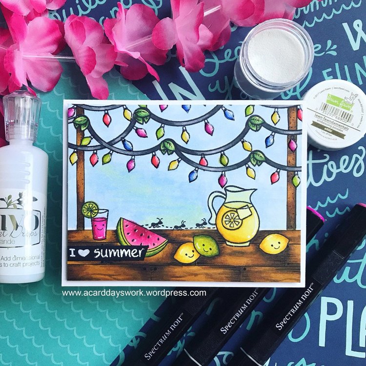 I Love Summer Tiki Bar Greeting Card
