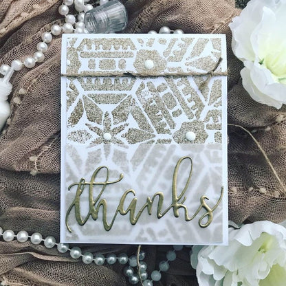 Thanks Geometric Greeting Card