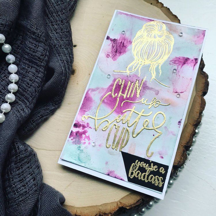 Chin Up Butter Cup Greeting Card