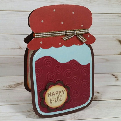 Happy Fall Mason Jar Greeting Card