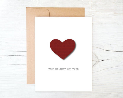 Just My Type Greeting Card