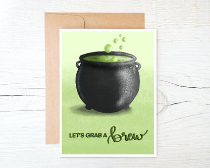 Let's Grab a Brew Greeting Card