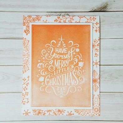 Have Yourself a Merry Little Christmas Orange Greeting Card