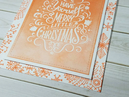 Have Yourself a Merry Little Christmas Orange Greeting Card