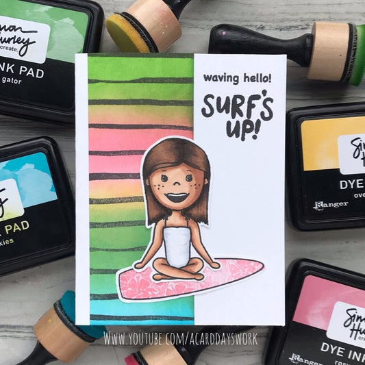 Waving Hello Surf's Up Greeting Card